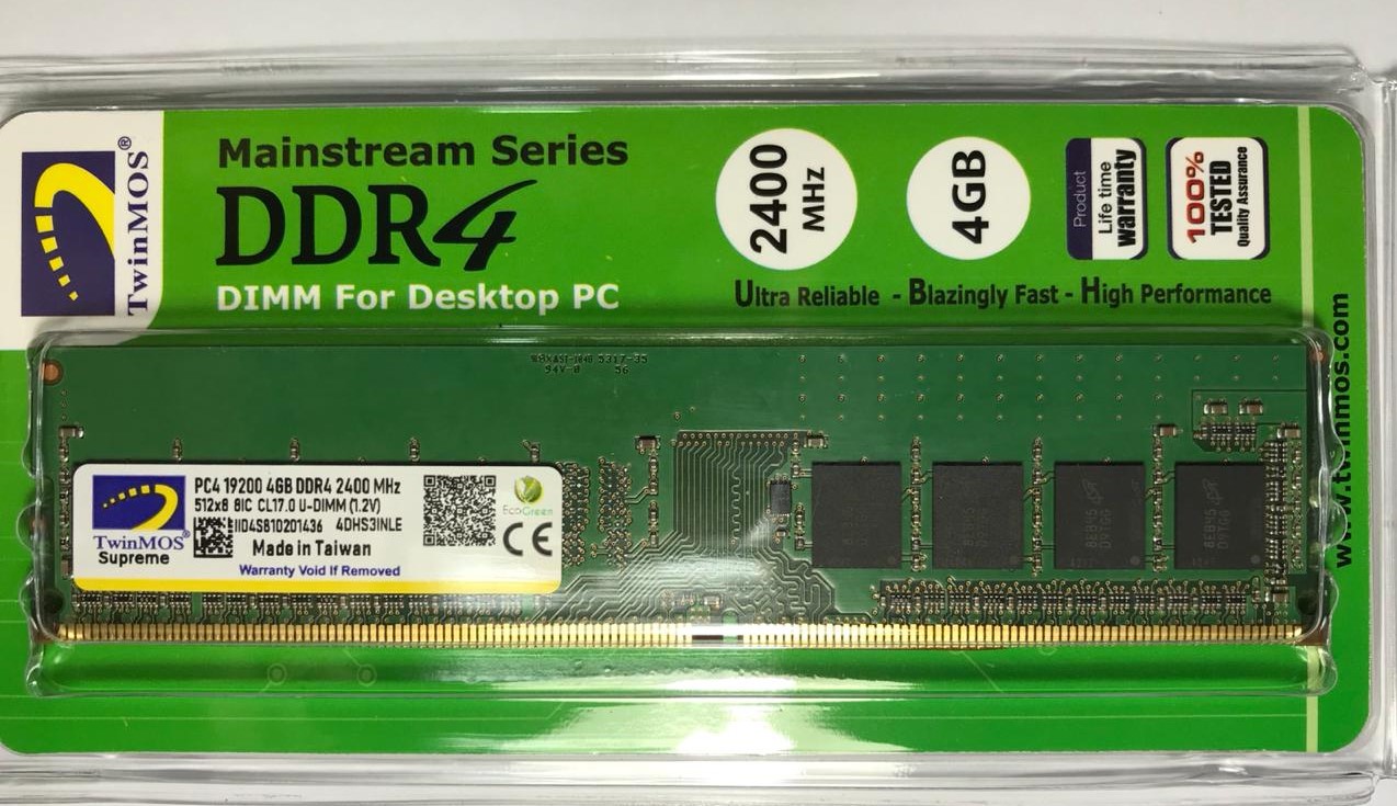 TwinMos Memory For Desktop PC -Mainstream Serie 4-8GB DIMM DDR4